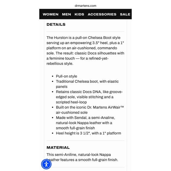 For Sale: Dr. Martens “Hurston” boots, size 3 UK / 5 US (women’s) - Picture 14 of 16